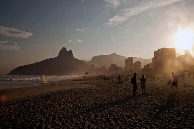 Sunset on Ipanema Beach, Rio, Brazil