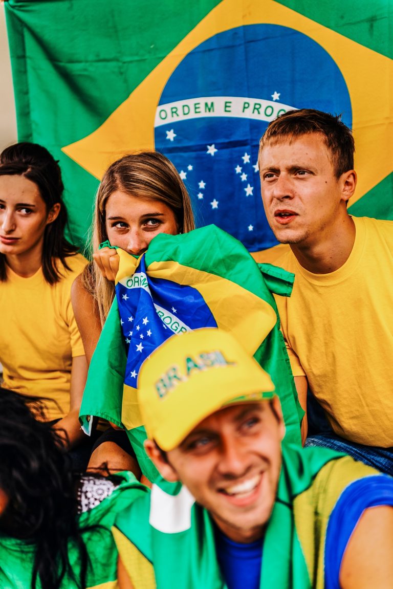 Supporters from Brazil at Stadium